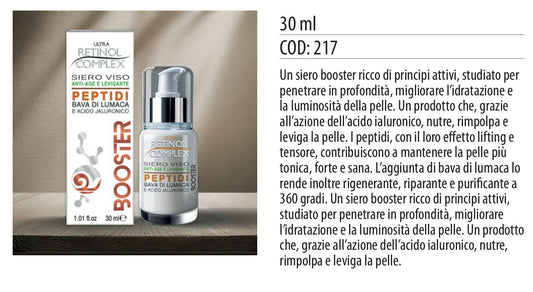 Siero viso BOOSTER PEPTIDI & BAVA DI LUMACA 30ml
