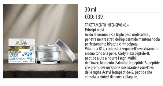 Trattamento intensivo 45+ CONTORNO LABBRA ACIDO JALURONICO 30ml
