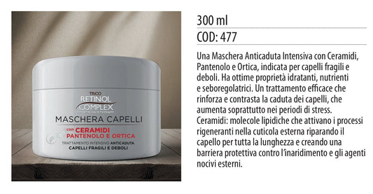 Maschera capelli TRATTAMENTO INTENSIVO ANTICADUTA 300ml