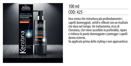 Crema capelli RICOSTRUZIONE ISTANTANEA 100ml