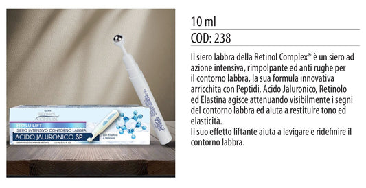 Siero intensivo contorno labbra roll-on ACIDO JALURONICO 10ml