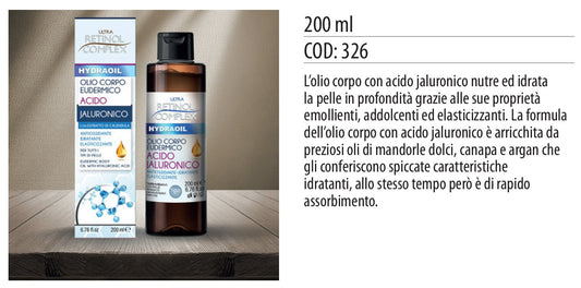 Olio Corpo ACIDO JALURONICO 200ml