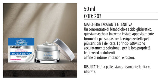 Maschera viso ARGILLA BIANCA 50ml