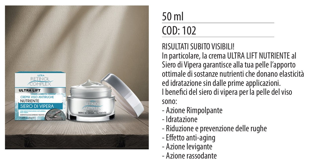 Crema viso SIERO DI VIPERA 50ml