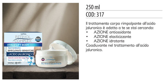 Crema corpo ACIDO JALURONICO 250ml