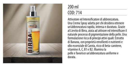 Spray Abbronzante alla BIRRA 200 ml