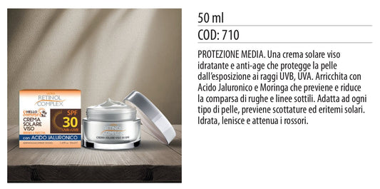 CREMA VISO Protezione Solare SPF30 50 ml