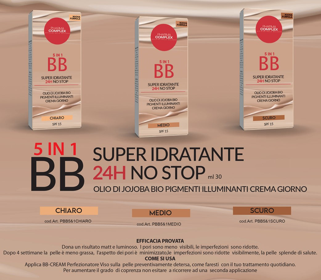 PHARMA COMPLEX BB CREAM 5 IN 1 MEDIO