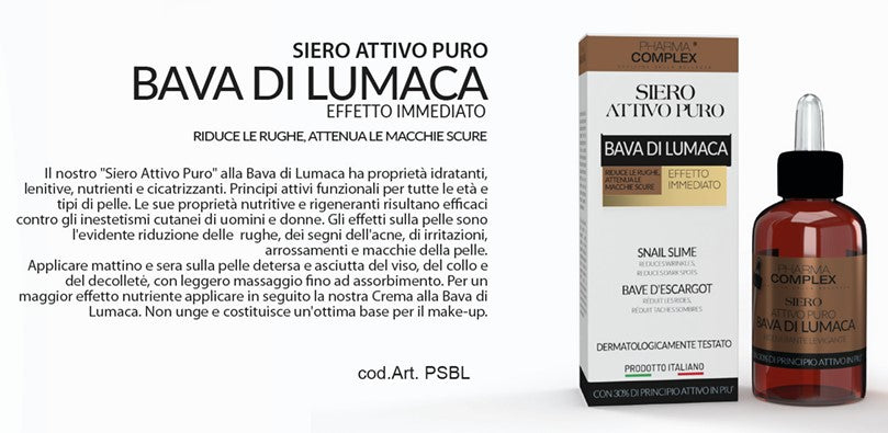 PHARMA COMPLEX SIERO VISO BAVA DI LUMACA 30ml