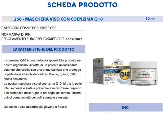 Maschera per Viso con Coenzima Q10 50 ml