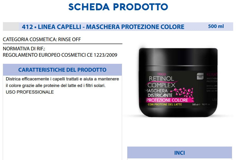 Maschera per Capelli Trattati e Colorati 500 ml