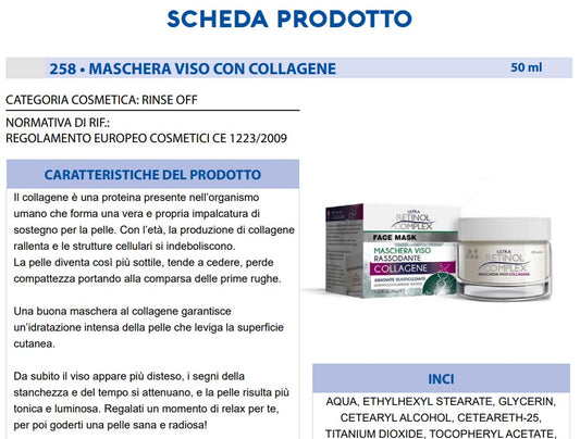 Maschera per Viso Collagene 50 ml