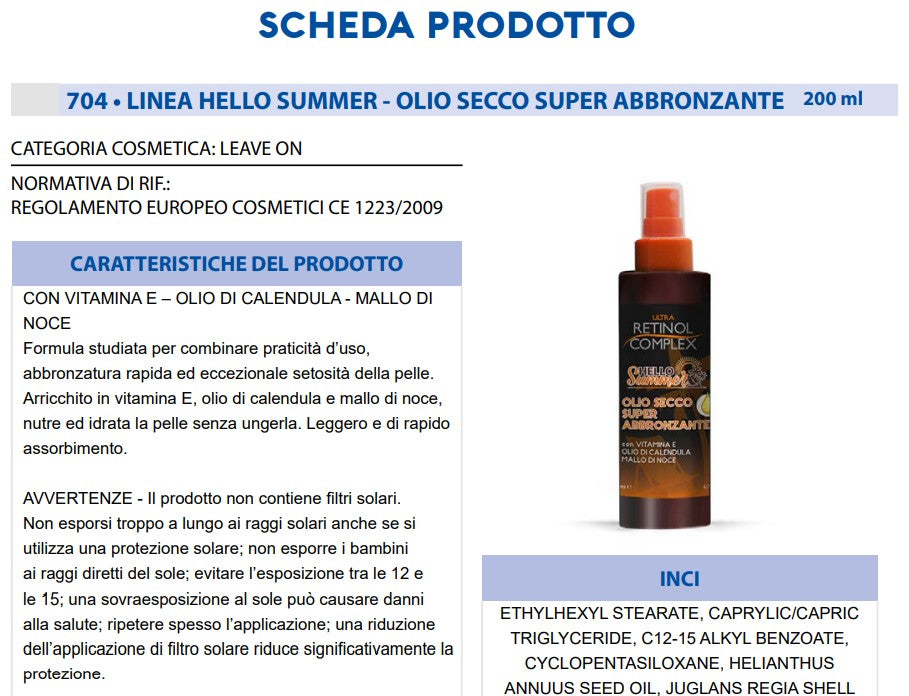 Olio Secco Super Abbronzante 200 ml