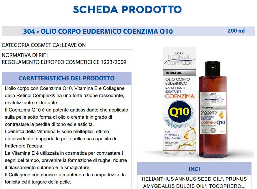 Olio Corpo Coenzima Q10 200 ml