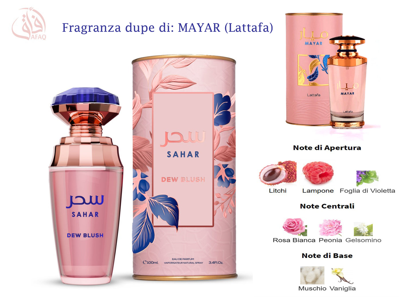 Profumo Afaq SAHAR DEW BLUSH 100 ML