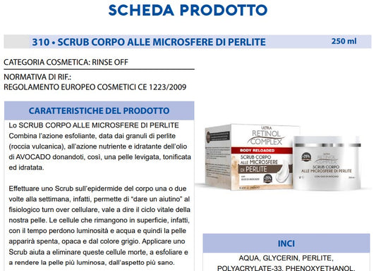 Scrub Corpo Microsfere di Perlite 250 ml