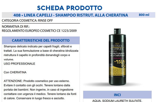 Shampoo alla Cheratina 800 ml