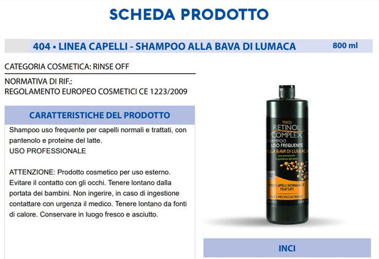 Shampoo alla Bava di Lumaca 800 ml