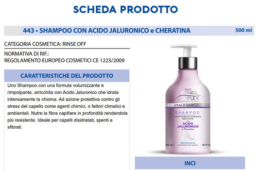 Shampoo all'Acido Jaluronico 500 ml