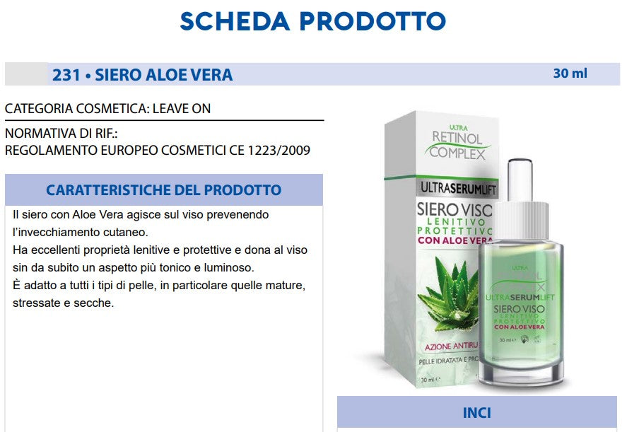 Siero Viso Aloe Vera 30 ml