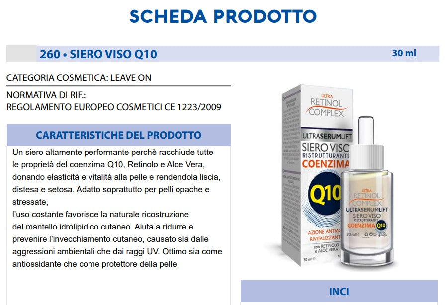 Siero per Viso Q10 30 ml