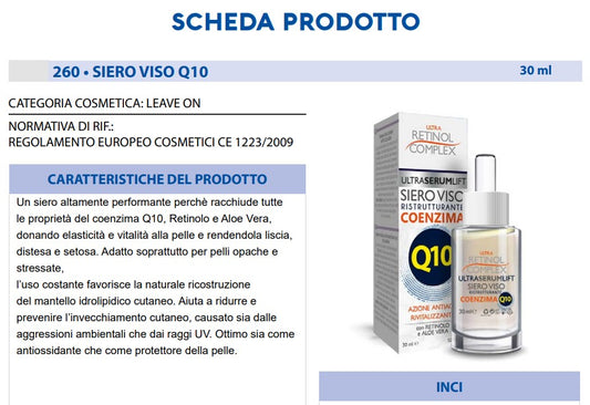 Siero per Viso Q10 30 ml