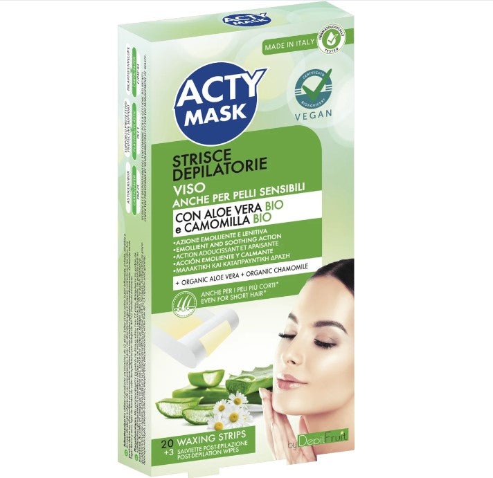 Strisce Depilazione Viso ACTY MASK 20pz