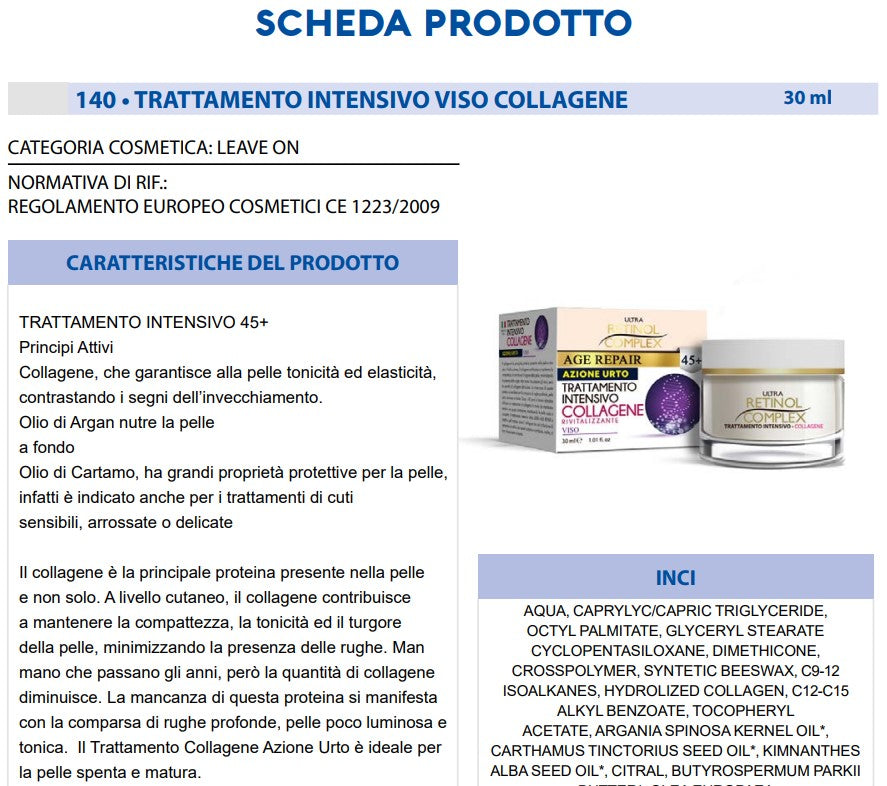 Crema Intentivo Collagene 30 ml