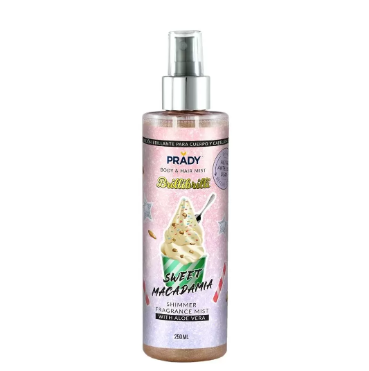 Acqua con Brillantini per Corpo e Capelli 250 ml Sweet Macadamia